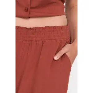 Women’s Wide Leg Linen Blend Trousers 24 Colours image-3