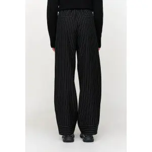 Striped Casual Trousers Women 24 Colours image-2