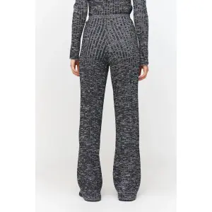 Women's Ribbed Knit Flared Trousers 24 Colours image-2