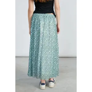 Saia plissada longa com padrão floral mulher 24 Colours image-2