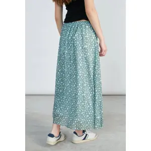 Saia plissada longa com padrão floral mulher 24 Colours image-3