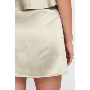 Mini saia de satén para mulher 24 Colours image-3