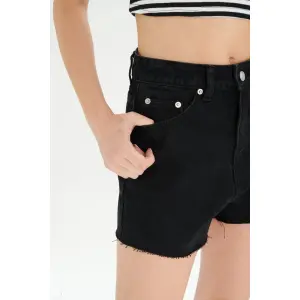 Women's Button-Fly Denim Shorts 24 Colours image-2