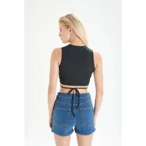 Basic High-Waisted Denim Shorts Women 24 Colours image-1