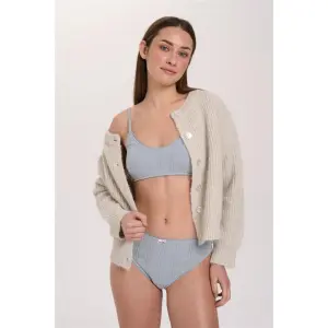 Ribbed Texture Bra Women 24 Colours image-2