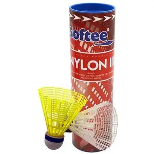 Conjunto de 6 shuttlecocks de badminton Softee Nylon III