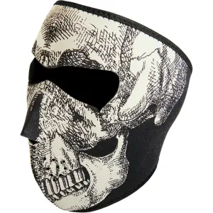 Motos balaclava Zan Headgear full face glow-in-the-dark skull image-0
