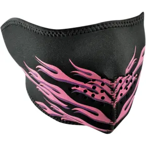 Motorcycle balaclava Zan Headgear half face flames image-0