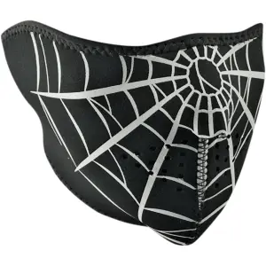 Motorcycle balaclava Zan Headgear half face spider web image-0