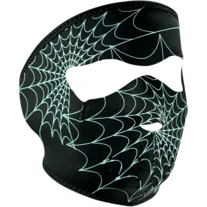 Motos balaclava Zan Headgear full face glow-in-the-dark spider web image-0