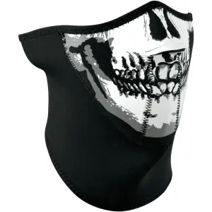 Motorrad-Haube Zan Headgear half face with neck shield 3-panel skull image-0
