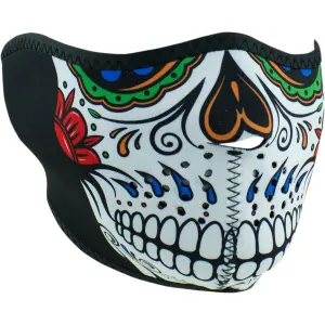 Pasamontañas para motos Zan Headgear half face muerte skull image-0
