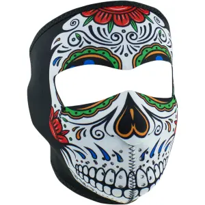 Pasamontañas para motos Zan Headgear full face muerte skull image-0