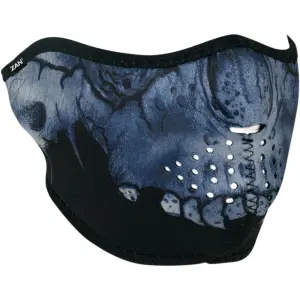 Motorcycle balaclava Zan Headgear half face midnight skull image-0