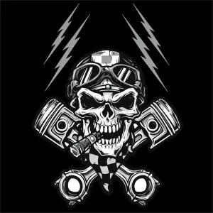 Bandana i bomuld Zan Headgear flydanna biker skull image-1