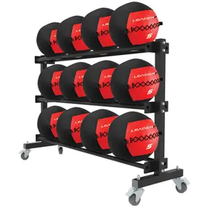 Carro de balones medicinales blandos Leader Fit image-0