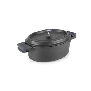 Ovale Cocotte aus geschmolzenem Aluminium Lacor 26x20 cm
