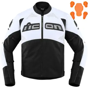 Blouson moto Icon contra2 perf CE stealth image-0