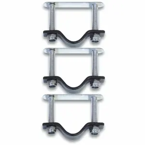 Set med 3 fästanordningar i rostfritt stål för korgar av flätat material/plast Basil image-0