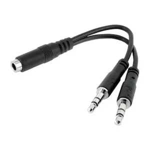 Adaptateur casque et micro jack F vers jack M3 2x M 3 StarTech image-0