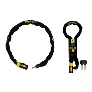 Antivol chaîne vélo à clé spécial loueur avec serrure integrée niveau sécurité 6-10 Auvray C-Bloc image-1