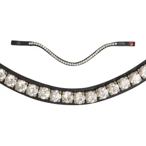 Riding bridle Kieffer Victoria with square chrome buckles image-4