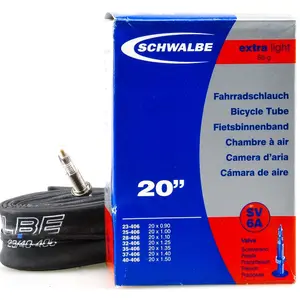 Extra light presta valve inner tube Schwalbe 20x1 1/8-1.50 image-0