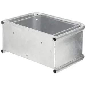 Rechteckiger verzinkter Futtertrog mit Stopfen Kerbl image-1