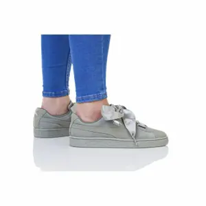 Damen Wildleder Herz Kiesel Turnschuhe image-4