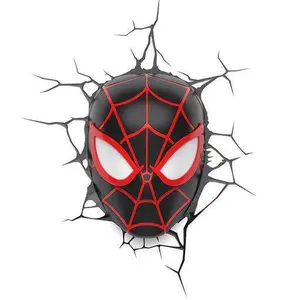 Spider-man miles morales faccia 3d lampada a led 3D Light FX Marvel image-0