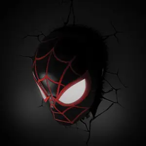 Spider-man miles morales faccia 3d lampada a led 3D Light FX Marvel image-1