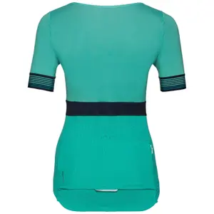 Camiseta mujer Odlo 1/2 zip manches courtes et col montant Ceramicool X-Light image-1