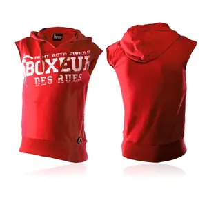 Mouwloze hoody met grote opdruk image-0