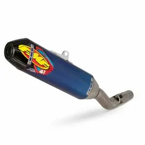 Motorcykeludstødning FMF kaw kx250f'17-20 anodized titanium factory 4.1 rct slip-on mflr w/r.carbon cap image-0