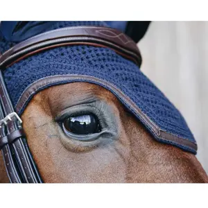 Anti-noise leather hat for horses Kentucky Wellington image-1