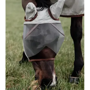 Anti-fly mask for horses with anti-uv ears and muzzle Kentucky Classic image-2