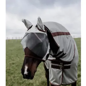 Anti-fly mask for horses with anti-uv ears and muzzle Kentucky Classic image-4