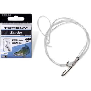 Juego de 4 líderes Zebco Trophy Zander 0,30mm 70cm image-0