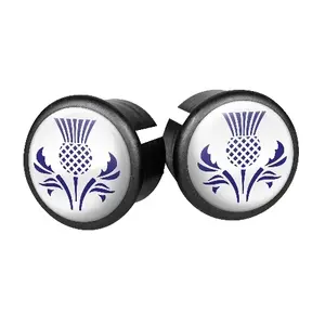 Paire de bouchons de cintres guidon a emboiter plastique Ecosse sur carte Velox image-0