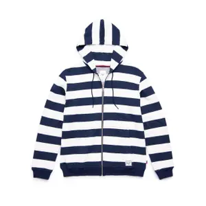 Hooded sweatshirt Herschel full zip Stripe Peacoat image-0