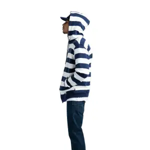 Hooded sweatshirt Herschel full zip Stripe Peacoat image-3