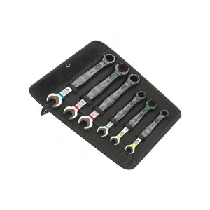 Mixed ratchet / double fork wrench set Wera 6000/6002 Jok
