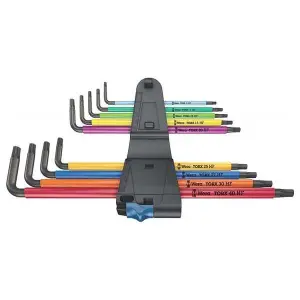 Set di chiavi a brugola metriche Wera BlackLaser-967/9 TORX BO Multicolour image-0