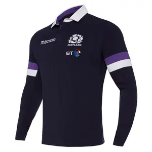 Home jersey long sleeves cotton Écosse Rugby 2017-2018 image-0