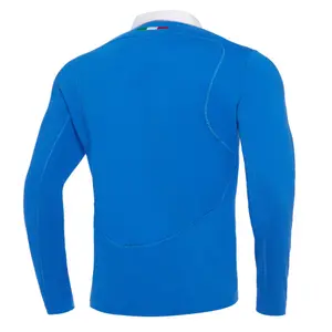 Langærmet hjemmebanetrøje i bomuld Italie Rugby 2017-2018 image-1