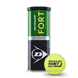 Rör med 3 tennisbollar Dunlop Fort All Court image-1