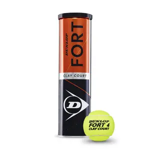 Tube of 4 tennis balls Dunlop Fort Clay Court
