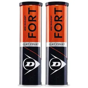 Tube mit 4 Tennisbällen Dunlop Fort Clay Court image-3
