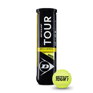 Lot de 4 balles de tennis Dunlop tour brilliance image-1