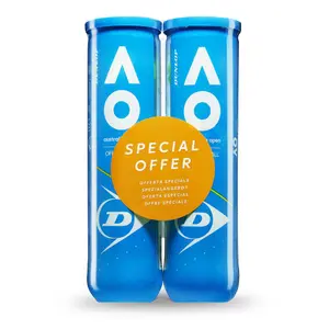 Sats med 2 rör med 4 tennisbollar Dunlop australian open image-0